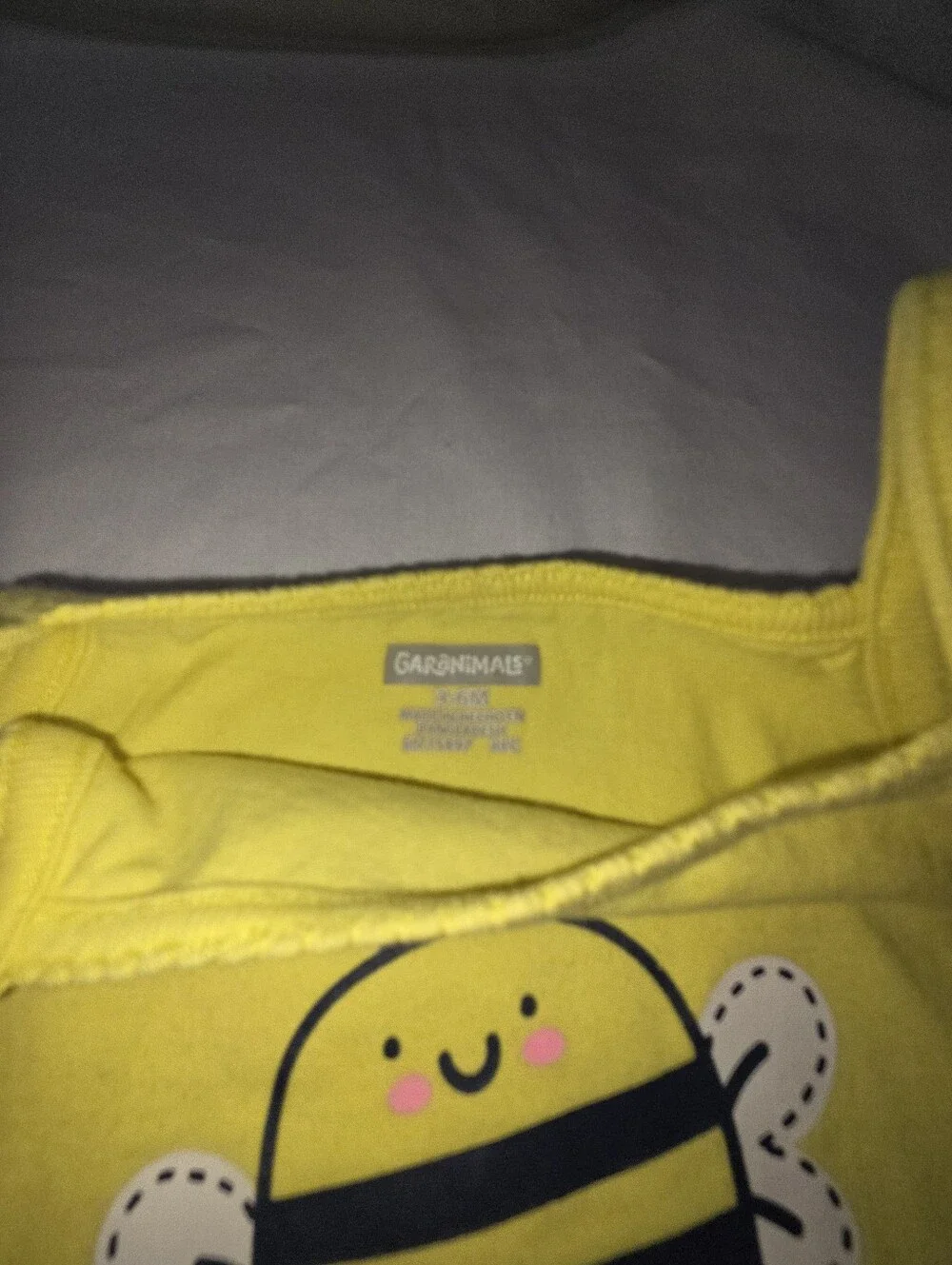 Garanimals Yellow Bee Graphic Tank One-Piece Bodysuit